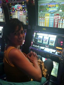 Maria winning a jackpot