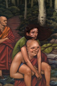 Two monks by artist Paul Davey