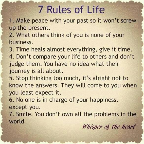 7 Rules of Life | GriefandMourning.com