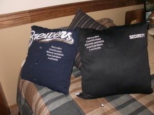 Dustin t-shirt pillows