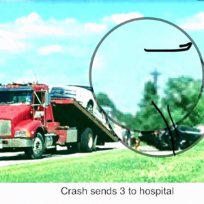 Local news image of crash